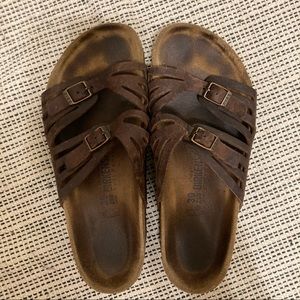 Brown Birkenstock sandals